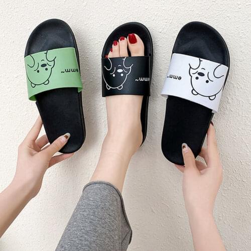 Unique2021 new fashion Korean slippers womens summer home indoor antiskid cartoon can wear cool slippers women lightweight