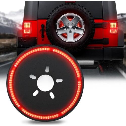 High Quality Round Black Spare Tire Wheel LED Brake Light Kit Rear Light Red Light For Jeep Wrangler JK 2007~2016
