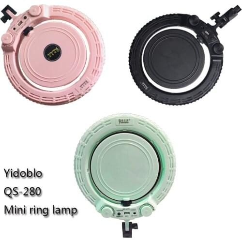 Yidoblo Bi-color temperature QS-280 10 inch mini LED Ring Lamp for beauty nail makeup Live broadcast free shipping