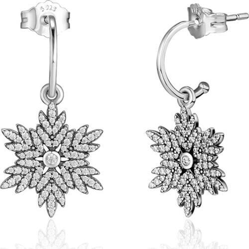 Earrings For Women Brincos Sterling-Silver-Jewelry Sparkling Ear of Wheat Earring Silver 925 Brinco Para as Mulheres Oorbellen