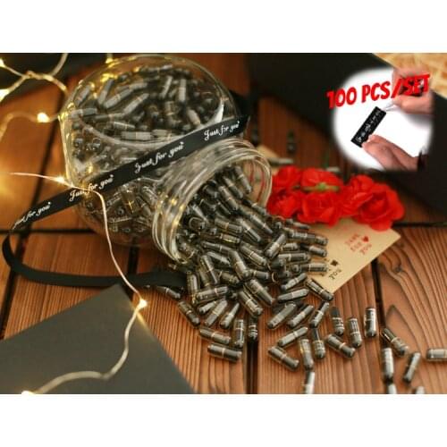 100pcs/Lot Message in Bottle Message Cute Capsule Letter Love Pill Clear Color Mini Wish Bottle Christmas present Holiday Gift