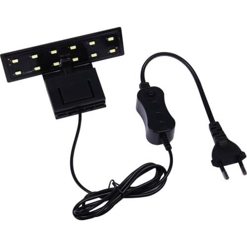 12 LED High-power Water Grass Lighting Clip On Clamp Lamp For Small Aquarium Fish Tank 6W 220V EU Plug