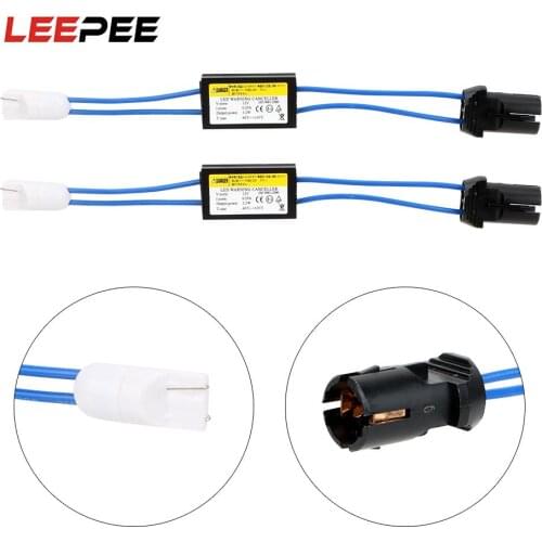 2Pcs T10 12V Car LED Decoder OCB Load Resistor Canbus Cable Car Lights NO Error Warning Canceller Decoder