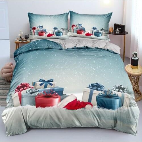3D Custom Comforter/Quilt/Duvet Cover Set Aesthetic Bed Linen Marry Christmas 265x230 King Queen Single Bedspreads Bedding Sets