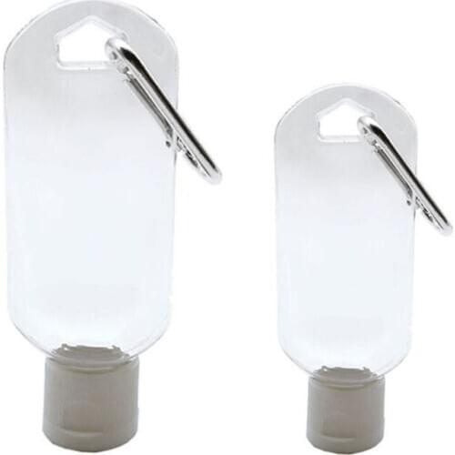 5Pcs Portable Empty Hand Sanitizer Bottles Travel Size Hook Keychain Bottles 2XPB