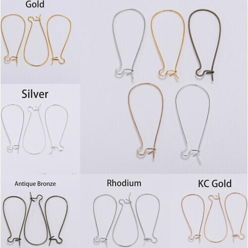 50pcs/lot 18-38 mm Gold Bronze French Lever Earring hooks Earring hooks Earring Ear Wires Findings DIY Jewelry Making Wholesale