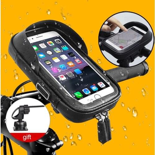7.0 inch Bike Phone Holder Mobile Bicycle Handlebar Stand Waterproof Wall Motorcycle Handlebar Mount Bag Samsung Phone Support