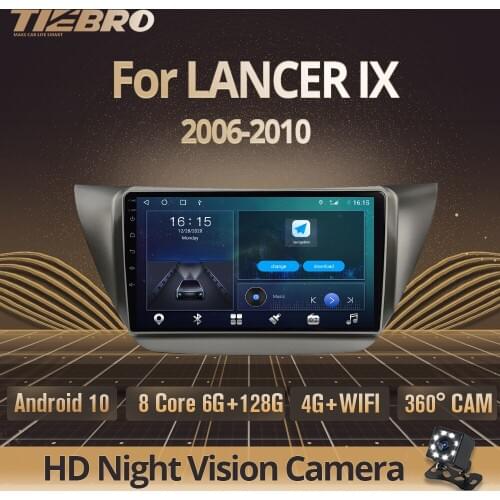 TIEBRO 2 Din Android10.0 Car Radio GPS Navigation Player For Mitsubishi LANCER IX 2006 2007 2008-2010 Car Stereo WiFi GPS Player