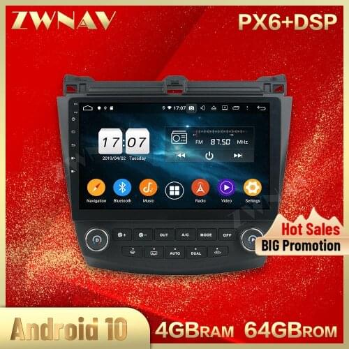 2 din Android 10.0 screen Car Multimedia player For Honda Accord 7 2003-2007 audio radio stereo GPS navi head unit auto stereo