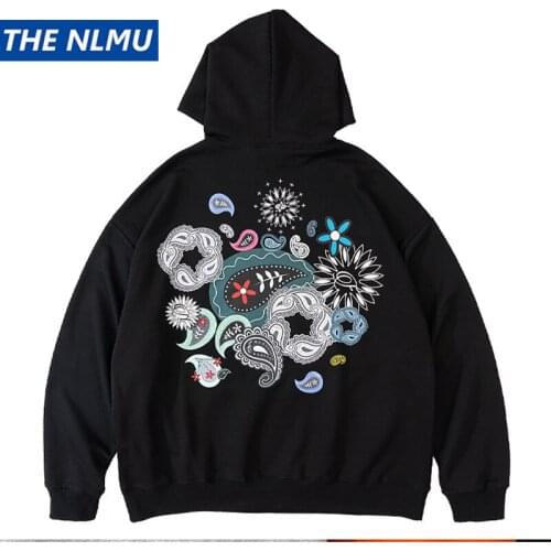 Bandana Pinted Hoodies and Sweatshirts Oversized Men Hip Hop Loose Hoodie Streetwear Harajuku Casual Cotton Pullover WE294