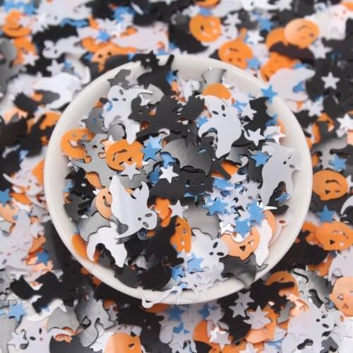 50g/Lot Halloween Series Mixture Pumpkin Ghost Sequins for DIY Crafts Filling Decoration Accessories