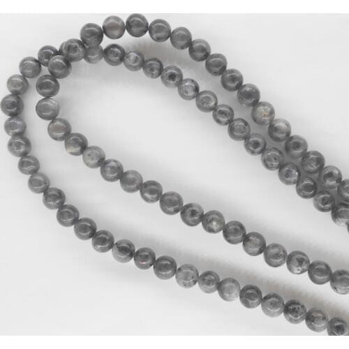 Wholesale Black Natural Stone Beads For Jewelry Making Labradorite Stone DIY Bracelet Necklace 4-12mm