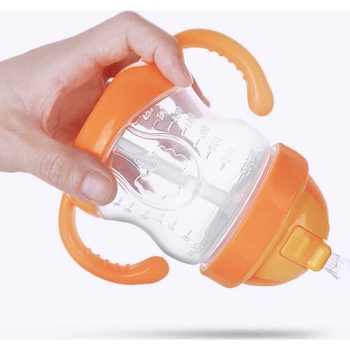 280ML Children With Straw Cups Baby Kids Children Portable Feeding Drinking Water Bottle Cup With Straw