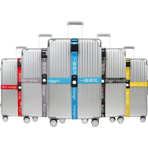Luggage Strap Suitcase Band Three Digits Password Belt Adjustable Luggage Straps Cross Belt Travel Accessorie Suitcase Rope Band