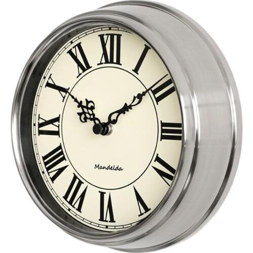 Luxury Wall Clock Modern Design Creative Silver Retro Wall Clocks Watch Nordic Industrial Style Living Room Decoration Gift Idea