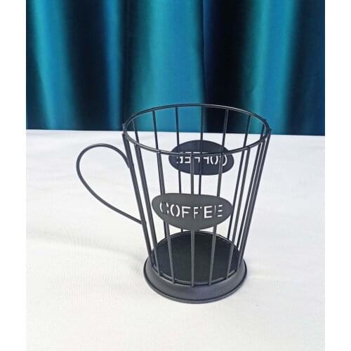 Cup-Shaped Coffee Pod Holder Storage Rack For Counter Coffee Bar Large Capacity Cup Holder Anti-rust Metal Cup Storage Organizer
