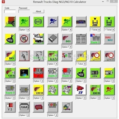 ForRENAULT TRUCKS DIAG NG3/NG10 CALCULATOR v0.1 UNLOCK unlimited install