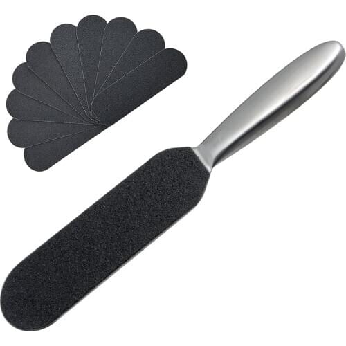 10pcs Paper Stainless Steel Double Side Pedicure Foot File Hard Skin Remover Pedicure Feet Care Tools Dead Skin Remove