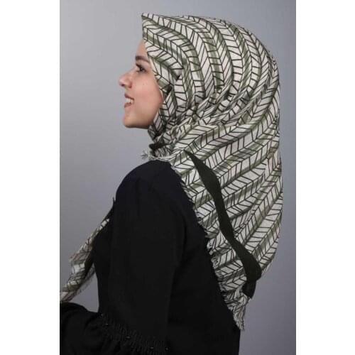 ERBİL PATTERNED LINEN FLAMLI SCARF-DESEN-02-RENK-09