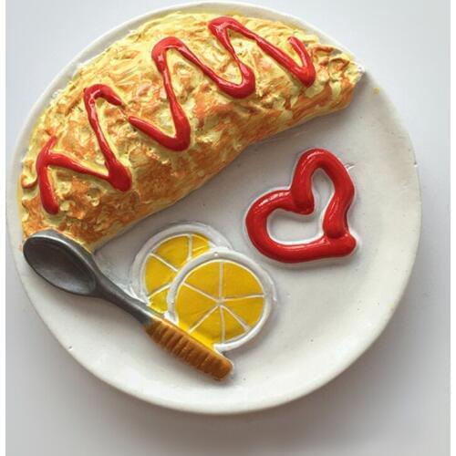 Hot Sale Tomato Paste Egg Rice Creative 3D Fridge Magnets Tourist Souvenirs Home Decortion Refrigerator Magnetic Stickers