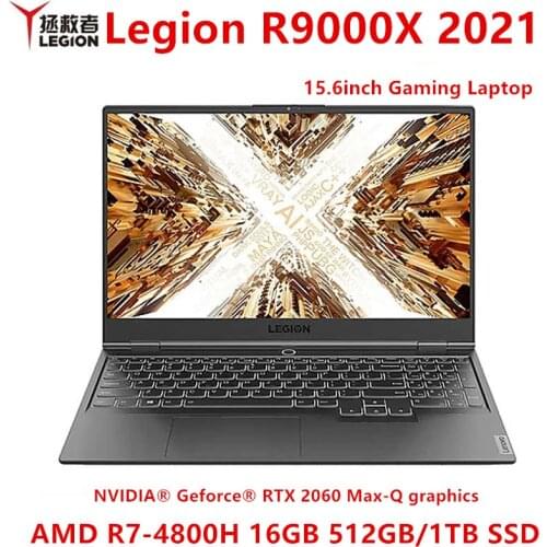 Lenovo Legion R9000X 2021 Gaming Laptop AMD R7-4800H 16GB 512G/1TB SSD RTX 2060 15.6inch IPS screen Backlit 144Hz Refresh Rate