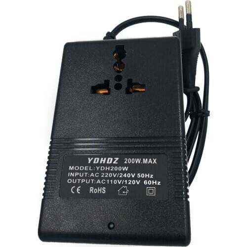 Intelligent Efficient Household 200W AC 220V To 110V Step Down Transformer Voltage Converter Travel Power Adapter