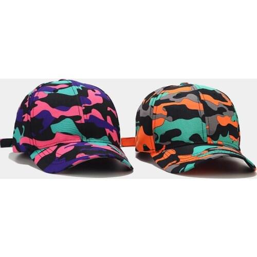 Camouflage Printing Cotton Casquette Baseball Cap Adjustable Snapback Hats for Men and Women 182