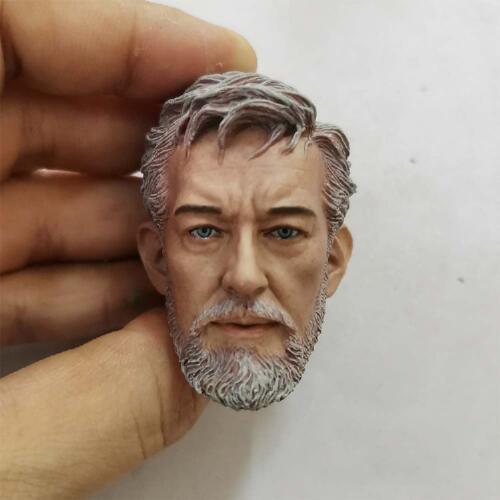 1/6 Obi-Won Kenobi Head Models Scupt Carved for 12''Bodies Action Figures Toys Gifts