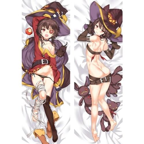 Kono subarashii Sekai ni shukufuku wo! meguminFull Body Bed Pillow Covers Anime, Hot-Blooded Boys Sexy Girl Long Hugging Body