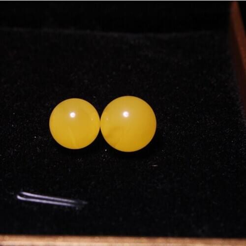 0ne PIECE AMBER YELLOW ROUND for DIY jewelry making 5-20mm loose beads FPPJ wholesale beads nature gemstone