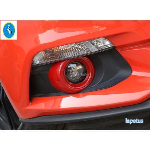 Lapetus Front Head Fog Lamp Lights Frame Cover Decoration Trim Fit For Ford Mustang 2015 2016 2017 ABS Accessories Exterior