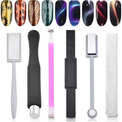 Nail Art Magnet Stick Cat Eyes Magnet for Nail Gel Polish 3D Line Strip Effect Strong Magnetic Pen Tools for Gel Varnish Tools