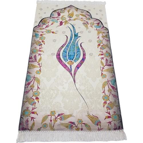 Sema Tulip Motif Prayer Rug mades turkey shıps from turkey Islamic products prayer rug prayer