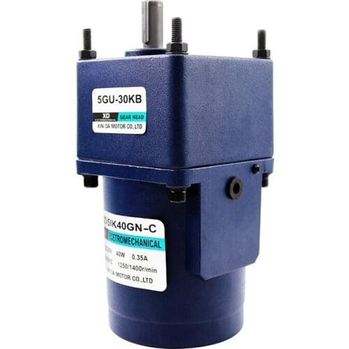 220V AC gear reducer motor slow speed low speed single phase motor 40W miniature fixed speed small motor