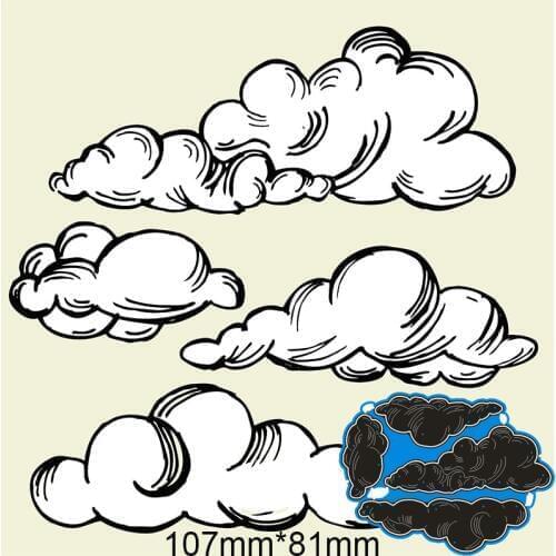 107*81mm clouds new Metal Cutting Dies for card DIY Scrapbooking stencil Paper Craft Album template Dies