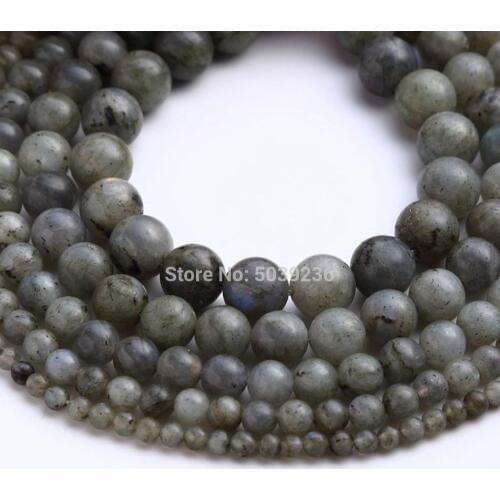 Wholesale Natural Stone Beads Labradorite Round Loose Beads 4 6 8 10 12mm for Needlework Jewelry Making Bracelet Necklace DIY