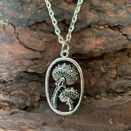 Gift of nature, mushroom pendant, mushroom necklace, Wicca, there are the same earrings, witchcraft accessories gifts