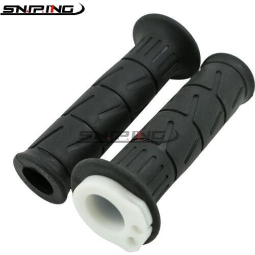 Motorcycle Handlebar Grip Rubber Gel Sleeve For Kawasaki Z750 Z800 Z1000 ZX-6R ZX-10R ZX-14R 1 Set 7/8" 22mm Handle Hand Grips
