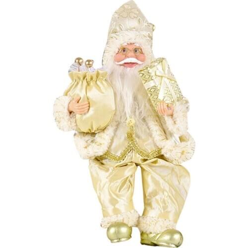 Christmas Santa Claus Doll Ornament Decorative Santa Claus Plush Doll Desktop Figurine for Home Decor #CW