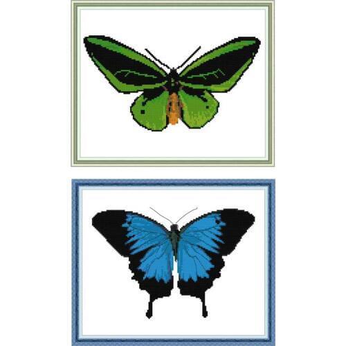 Butterfly series animals counted printed on the canvas 11CT 14CT DIY kit Cross Stitch embroidery needlework Sets home decor