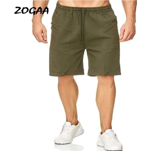 ZOGAA Shorts Men Summer New Mens Sports Casual Running Training Pants Drawstring Loose Daily Beach Style Male Chic Solid Hot