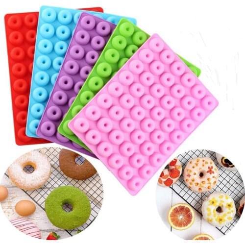 Silicone Doughnut Cake Mold DIY Donuts Mold 48 holes Baking Cookie Chocolate Soft Candy and Hard Candy Creative mould SN3682