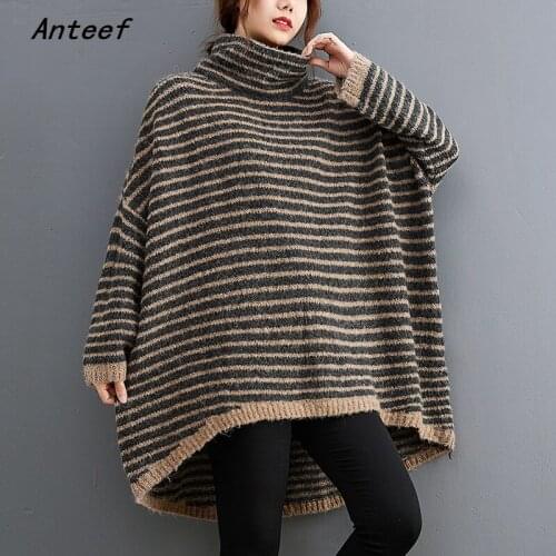 Korean fashion long sleeve turtleneck knitted tops causal loose autumn winter pullover sweater clothes women sweaters 2021