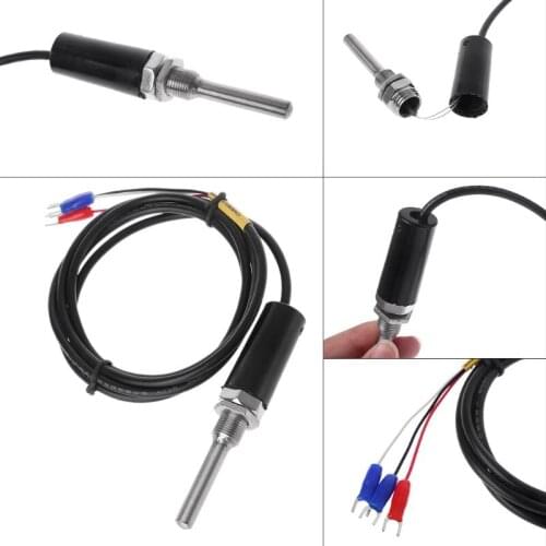 PT100 Stainless Steel Waterproof Temperature Probe Resistance Temp RTD Sensor 2019