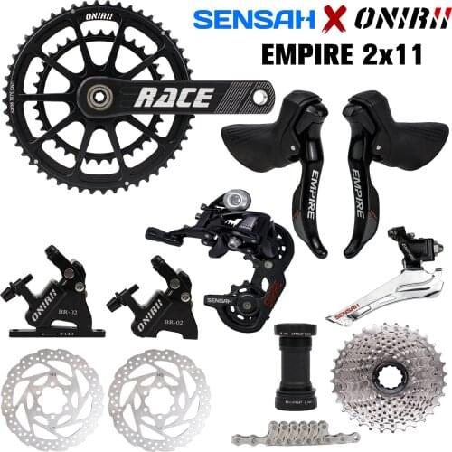 SENSAH EMPIRE 2x11 Speed Road Bicycle Groupset Shifter Rear Derailleur ONIRII Crank Hydraulic Disc Brake Ultegra R7000 R8000 New