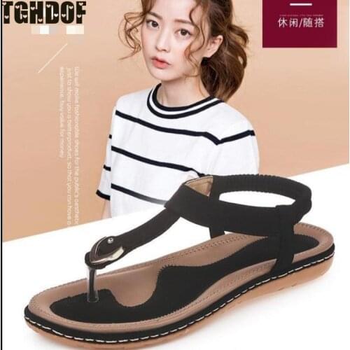 Woman Summer Pu Leather Vintage Sandals Buckle Casual Sewing Women Shoes Female Peas Shoes Ladies Platform 35-43 Plus Size