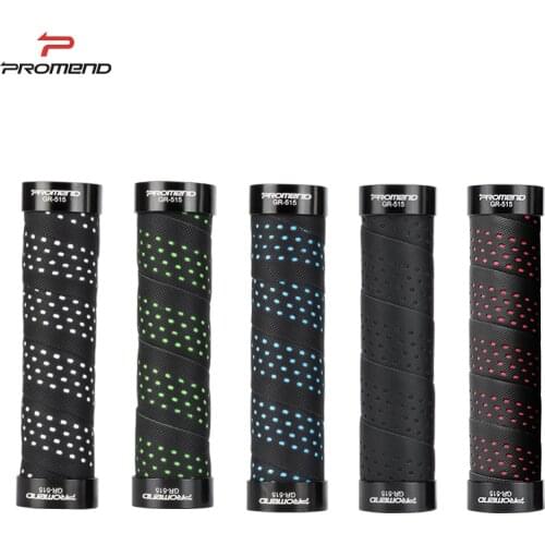 Promend 1 Pair Bicycle Grips EVA Sponge Buffer Foam Mountain Bike Handlebar PU Tape Cover Handle Bar Ends Non-Slip Double Lock