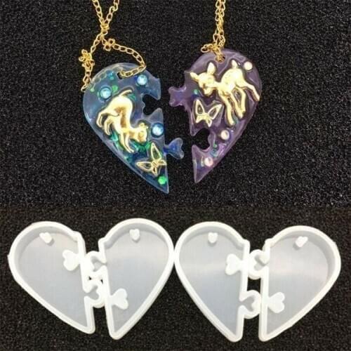 1 Pcs DIY Jewelry Resin Mold Love Locks for Lovers Pendant Liquid Silicone Mold home decoration