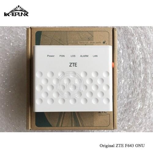 New ONU for ZTE ZXA10 F643 GPON ONU ONT FTTH SFU Router Mode FTTO with 1GE Port same function as F401 F660 F612W F612 ONU