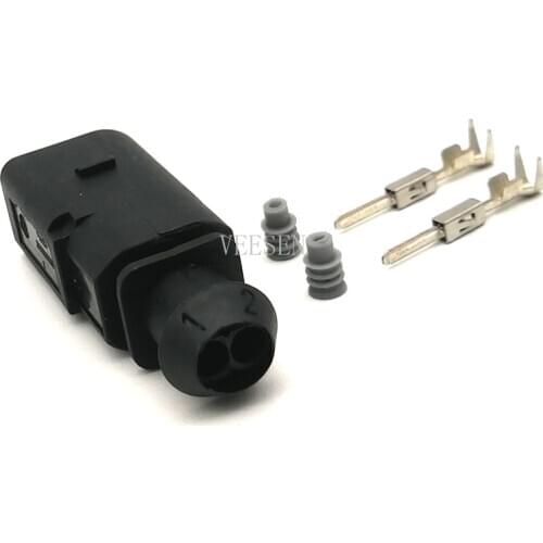 10 Set 2P Male Automotive water temperature sensor Plug for Magotan VW DJ7022A-1.5-11 Waterproof Connector 0.5-0.8mm2
